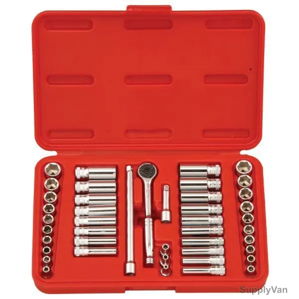 Genius Metric And SAE Deep Hand Socket Set, GS-244MS, 44PCS