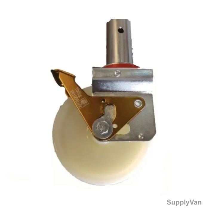 Caster Wheel With Brake, Polyurethane, 6 Inch Dia, 700 Kg Weight Capacity