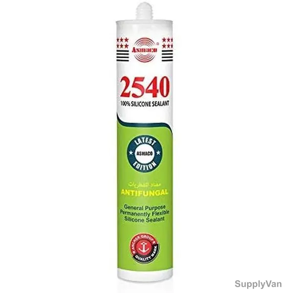 Asmaco Anti-Fungal Silicone Sealant, 2540, 280ML, Beige, 24 Pcs/Carton