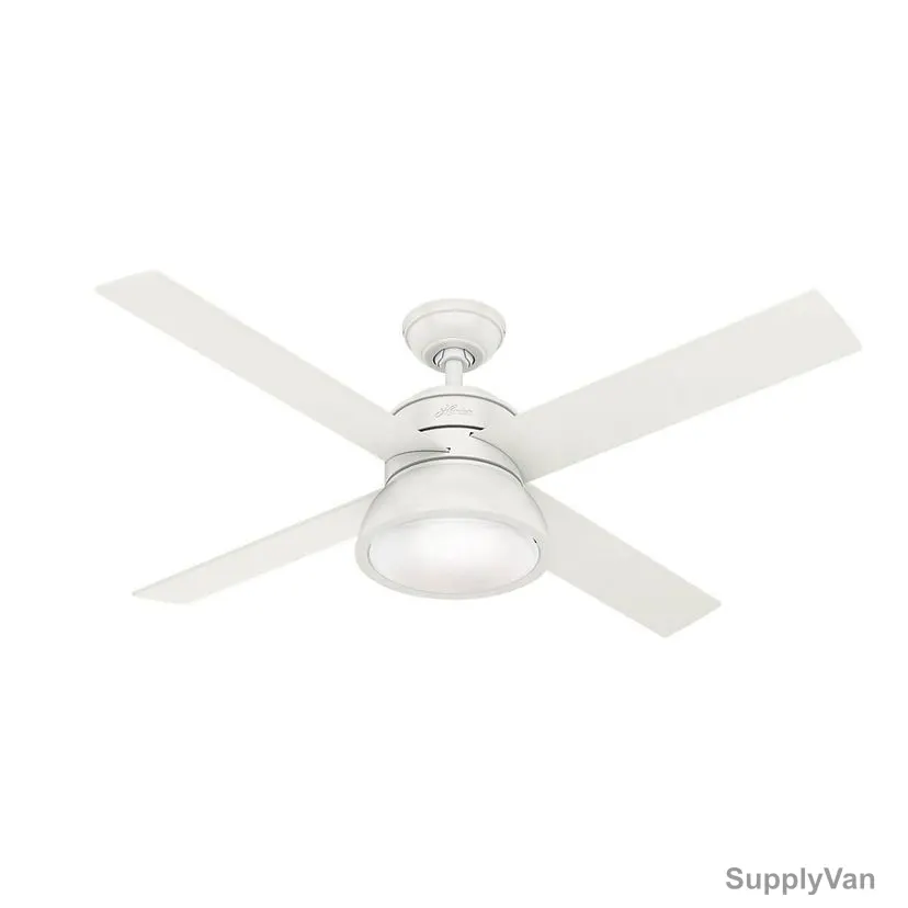Hunter Ceiling Fan, HT-50423, Loki, 4 Blade, 52 Inch, Fresh White — image 1