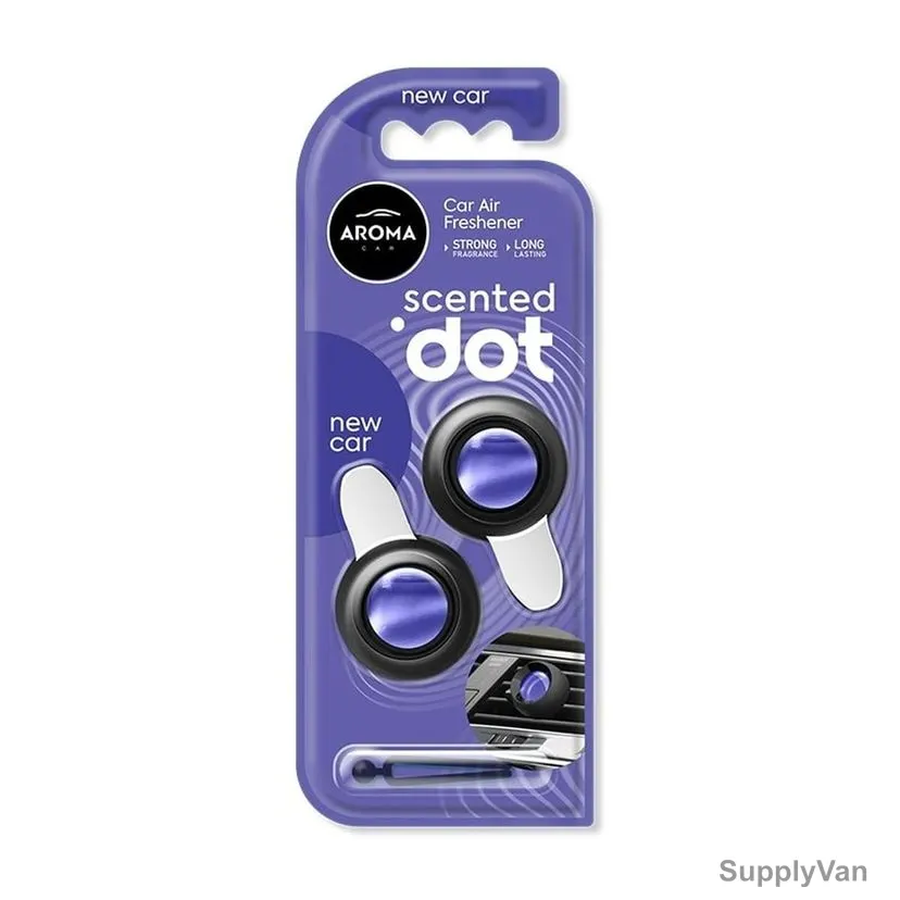 Aroma Scented Dot Car Air Freshener, Vent Clip, New Car, 8ML, 2 Pcs/Pack — image 1