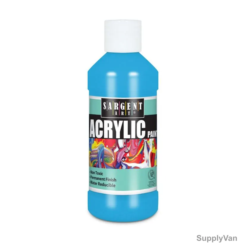 Sargent Art Acrylic Paint, SA22-2361, 8 Oz, Turquoise
