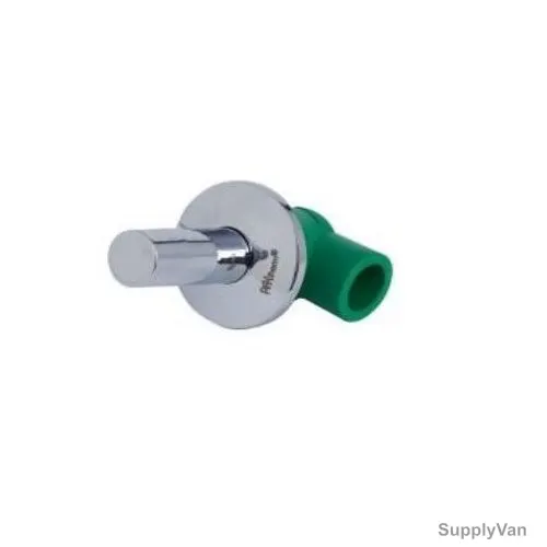 Raktherm Concealed Valve, V7-20, PPR, 20MM Dia, Green/Silver