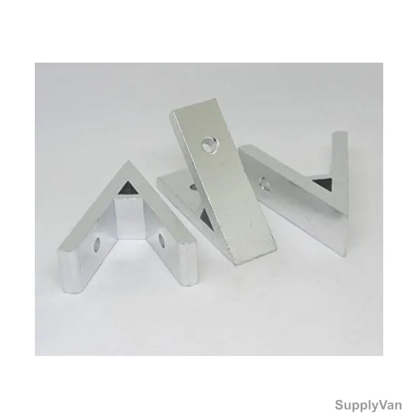 Extrusion 45 Degree Bracket, 40 Series, 2 Hole, Aluminium, PK2