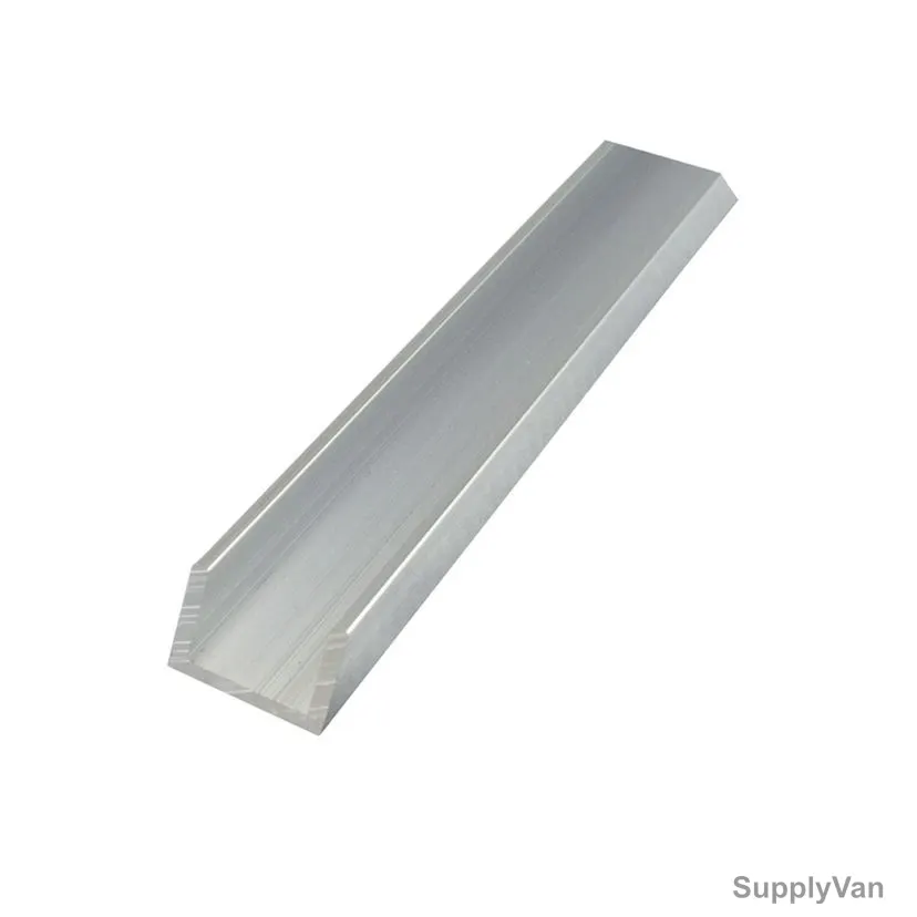 Extrusion Profile, Stainless Steel, Flat, 18MM, Silver