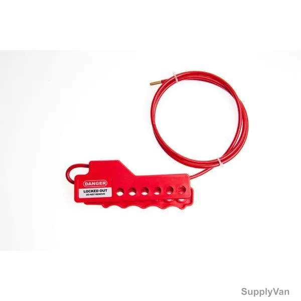 Loto-Lok Cable Lockout, CL-SQCL-1-5MR, 3.8MM x 1.50 Mtrs, Red