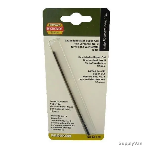 Proxxon Scroll Saw Blade Set, 28118, 12PCS