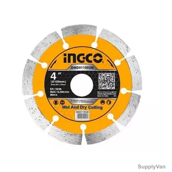 Ingco Diamond Disc, DMD011102M, 7MM Blade Width, 20MM Bore Dia x 110MM Disc Dia, 10 Pcs/Pack