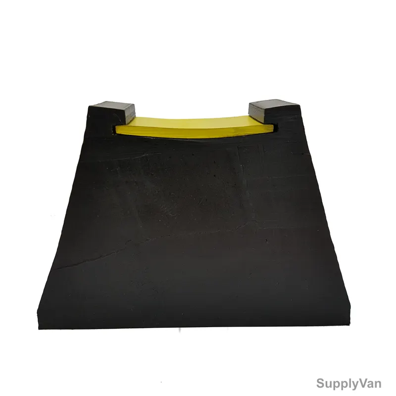 Bulwark Rubber Wheel Stopper, 130x100MM, Black-Yellow