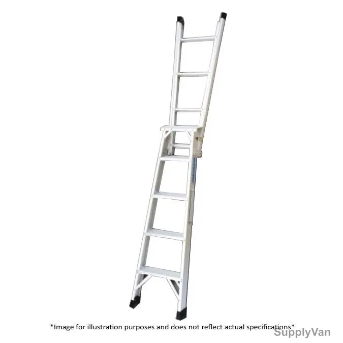 Workman Dual Purpose Ladder, Aluminum, 6 Steps