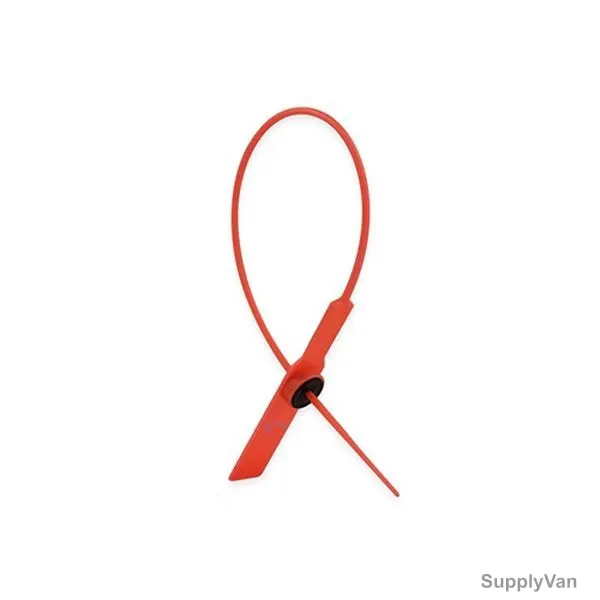 Container Security Seal Tag, Polypropylene, 280MM Length, Red, 100 Pcs/Pack — image 1