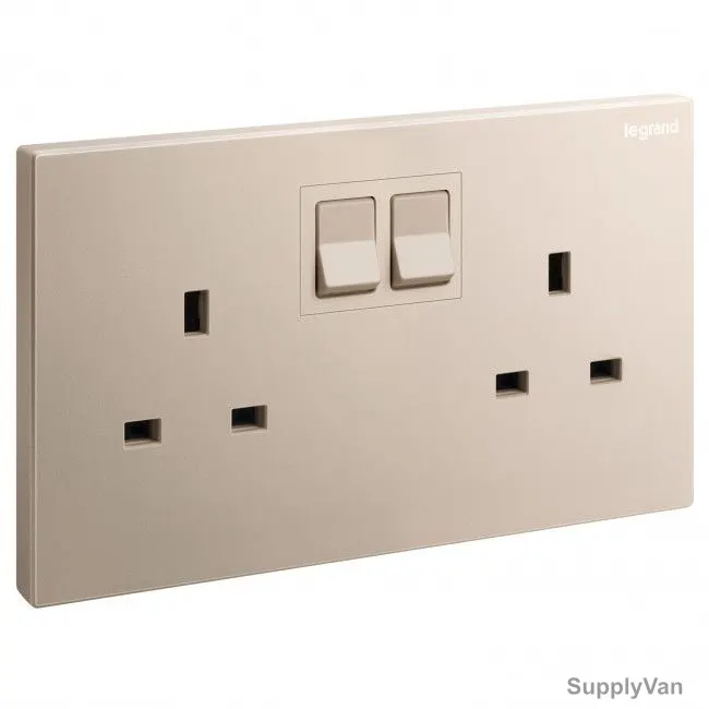 Legrand Switched Socket, 282433-C1, Galion, 13A, 250V, 1P, Rose Gold