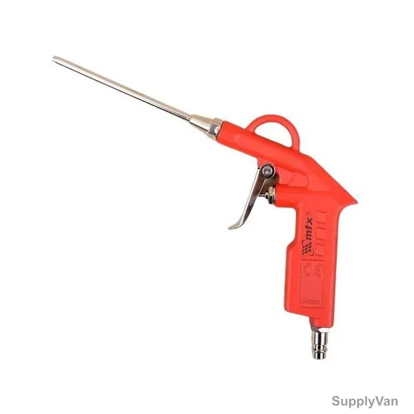 MTX Pneumatic Air Blow Gun With Elongated Curved Nozzle, 573329, 12 Bar, 1/4 Inch Connection Size, 135MM Nozzle Length — image 1