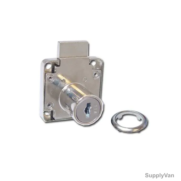 Armstrong Drawer Lock, 507-11, Zinc Alloy, Nickel Plated, 22MM, Silver