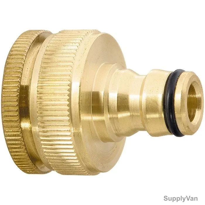 Palisad Garden Hose Adapter, 658408, Brass, 3/4 to 1 Inch