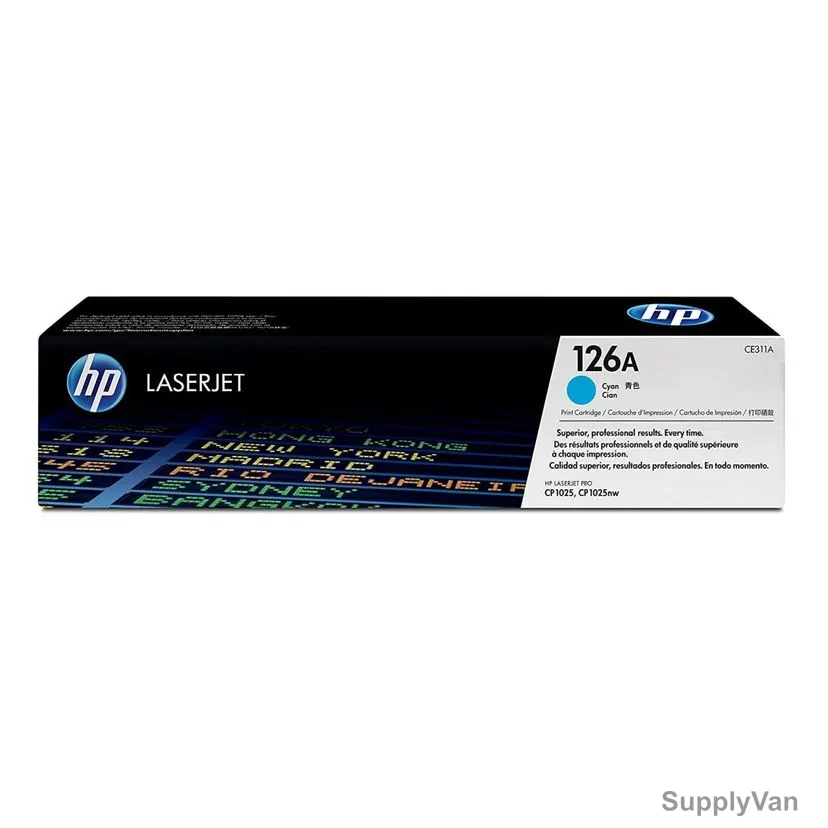 HP Original LaserJet Toner Cartridge, CE311A, 126A, Cyan