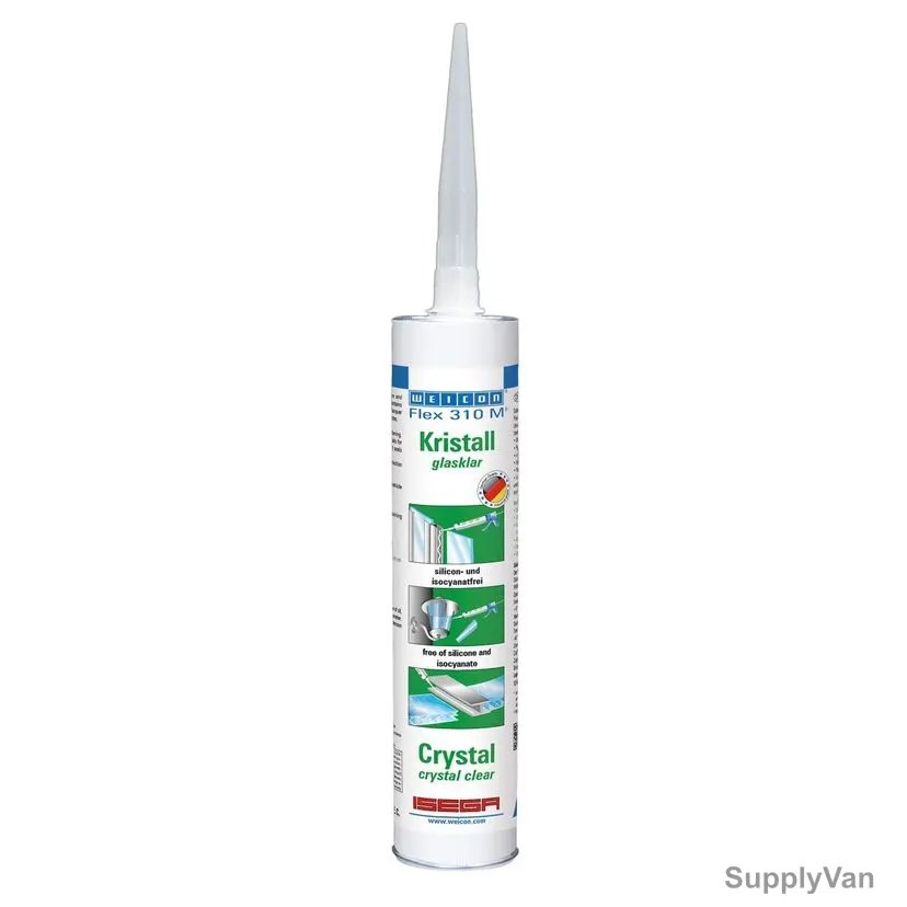 Weicon Crystal MS-Polymer Sealant, 13308310, Flex 310 M, Transparent, 310ML