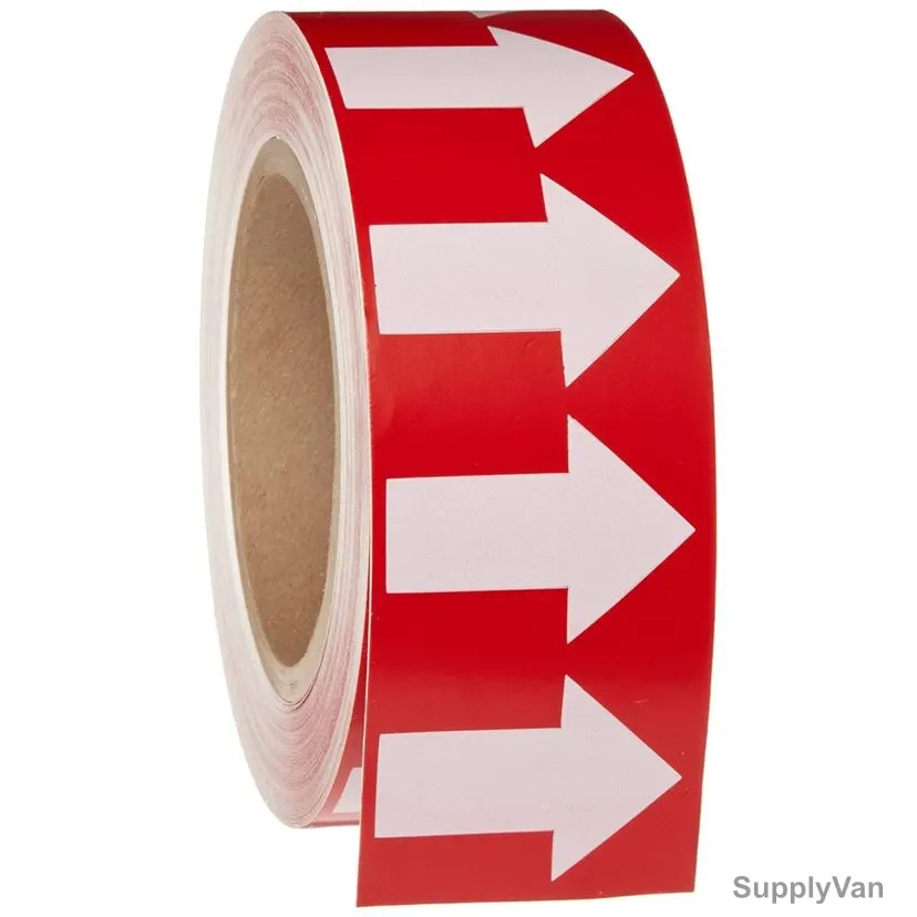 Arrow Marking Tape, 48MM x 20 Mtrs, Red/White