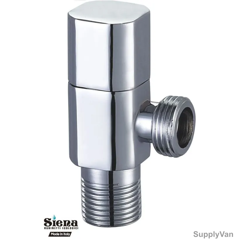 Siena Angle Valve, 60-61-102, B202, Brass, Matte Finish, Silver — image 1