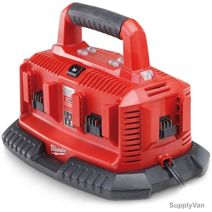 Milwaukee Multibay Sequential Battery Charger, M14-18C6, 14/18V — image 1