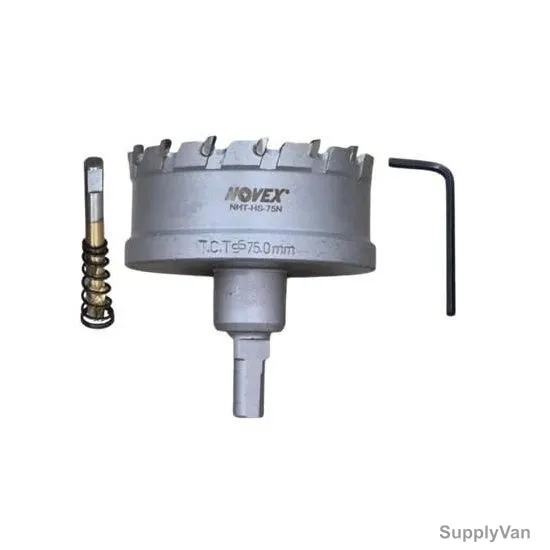 Novex TCT Hole Saw, NHT-HS-75N, North, Alloy Steel, 75MM Cutting Dia, 25MM Cutting Depth — image 1