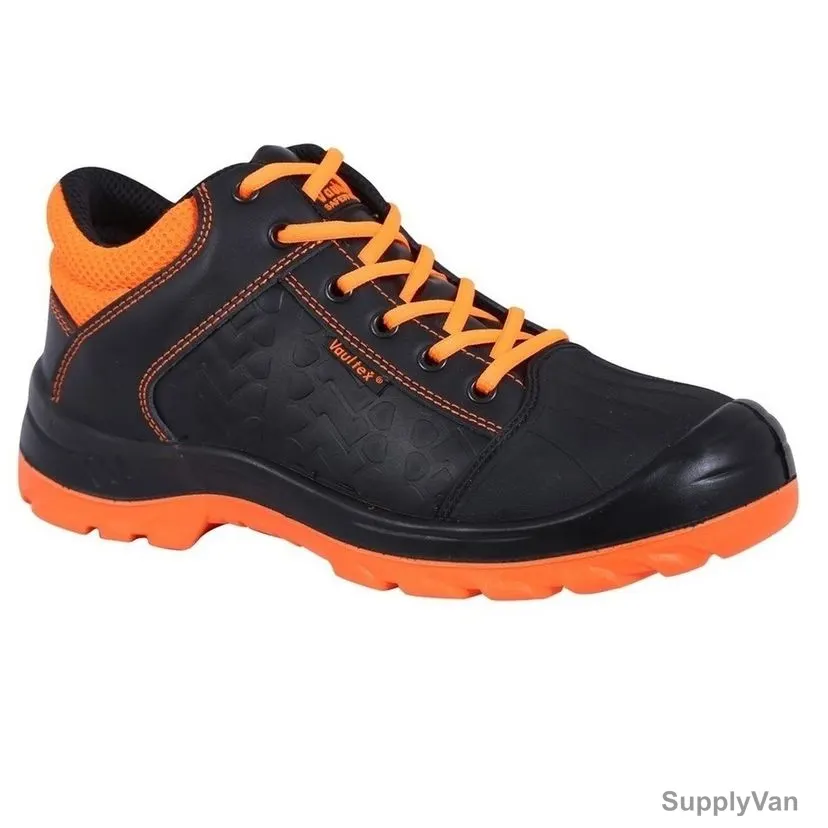 Vaultex High Ankle Safety Shoes, URT, S3, Size38, Black/Red