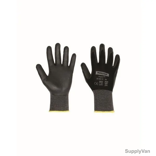 Honeywell Light Gloves, BSD, POLYTRIL TM SKIN, Size10, Black, PK20