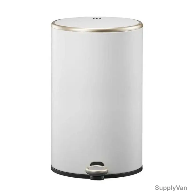 Eko Pedal Trash Bin, SS92W-9, Stainless Steel, 9 Ltrs, White — image 1