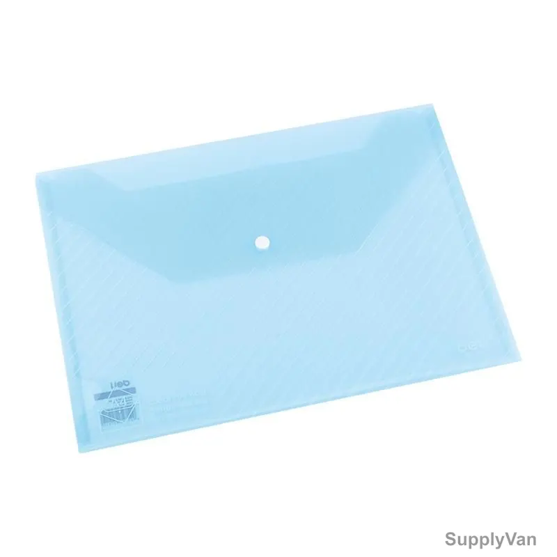 Deli File Bag, E5501, A4, Transparent Blue