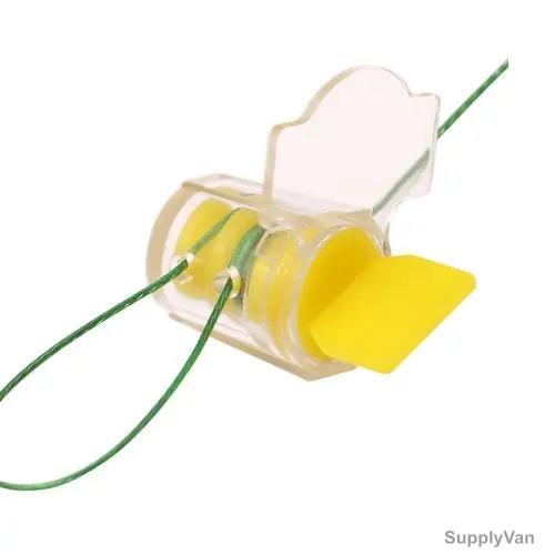 Electric Meter Security Seal, ABS/Polycarbonate, 19MM Width x 24MM Height, Yellow, 100 Pcs/Pack