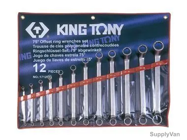 Kingtony Offset Ring Wrench Set, 1712MR, 6-32MM, 12 Pcs/Set