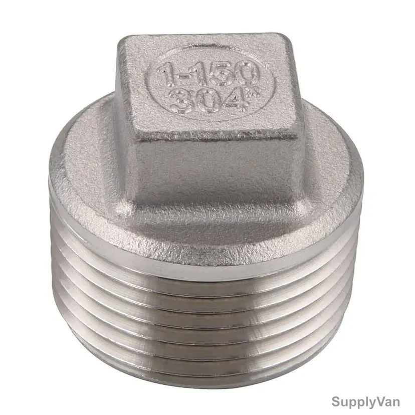 Square Head Plug, Stainless Steel, Class 150, 1/2 Inch NPT Thread Size — image 1