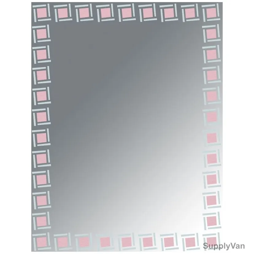 Argent Crystal Simple Mirror, YJ-1253H, Rectangular