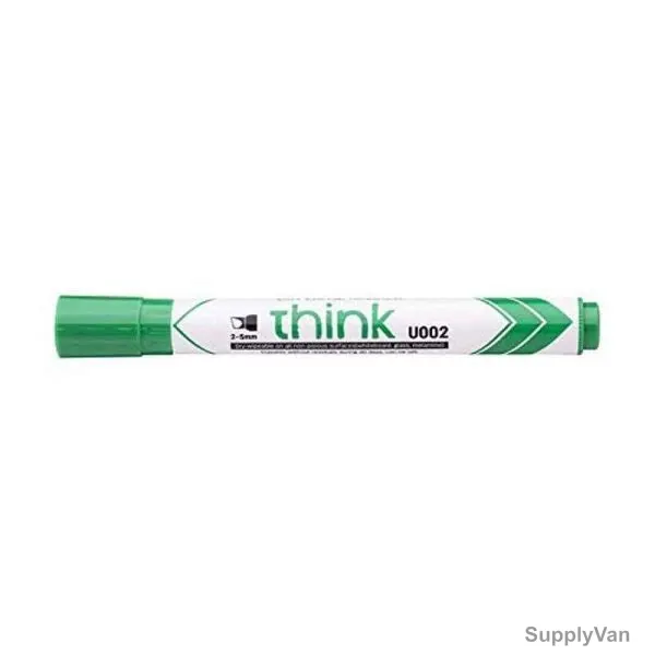 Deli Whiteboard Marker, EU00250, 2-5MM Tip Size, Green, 12 Pcs/Pack
