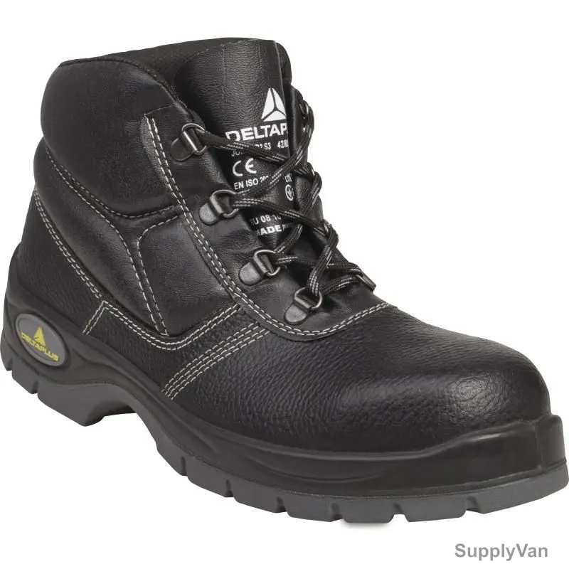 Delta Plus Jumper2 S3 Safety Shoes, JUMP2S3NO42, Size42, Steel Toe, Black