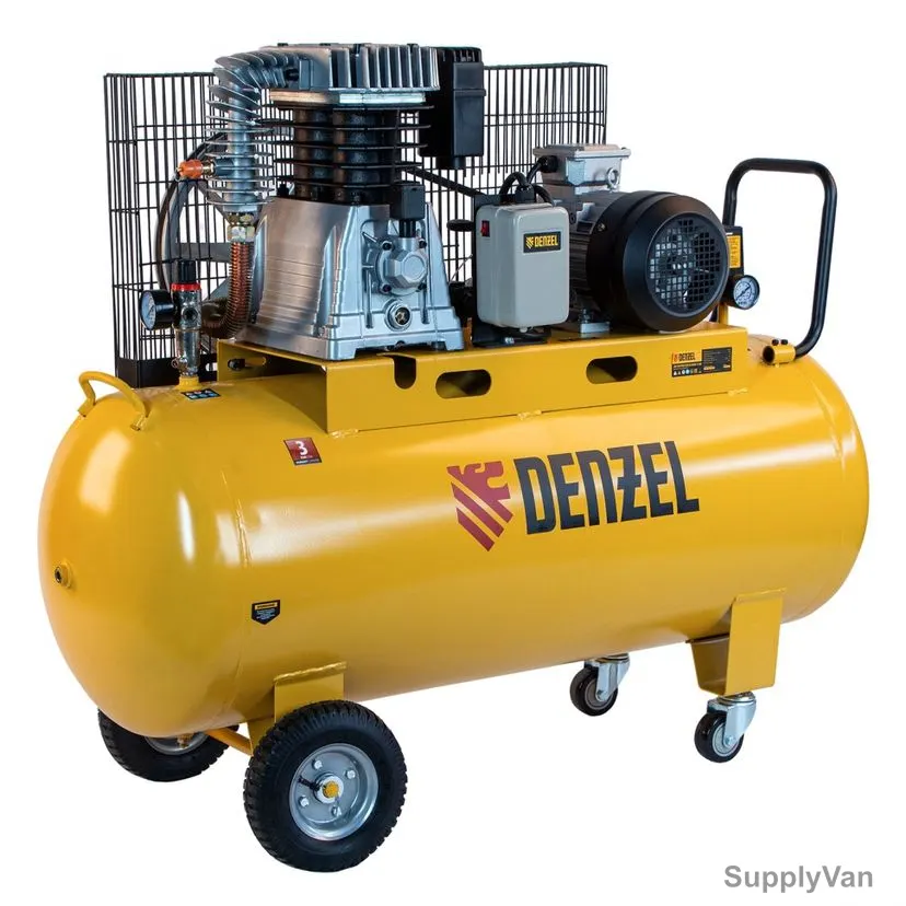 Denzel Belt-Driven Air Compressor, BCI4000-T/200, 4 kW, 200 Ltrs, 10 Bar, 690 L/Min
