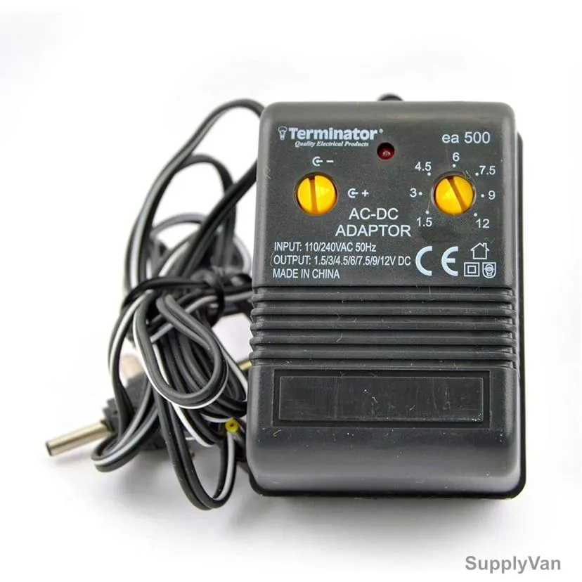 Terminator AC-DC Power Adapter, 500mA, 13A, Black