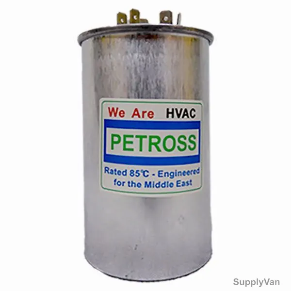 Petross Capacitor, Oval, Class B, 5uF, 440V, 10000AFC 