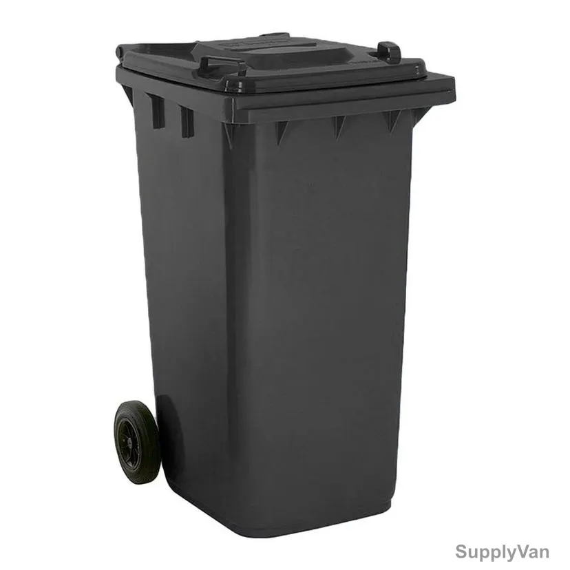 Akc Heavy Duty Garbage Bin, GC39A-240, Plastic, 240 Ltrs, Black