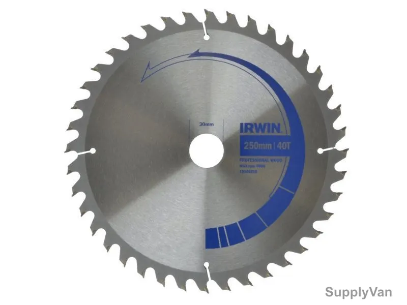 Irwin Circular Saw Blade, IRW10506819, 250x30mm, 40Teeth