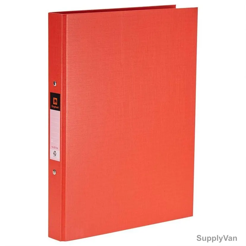 Elephant 2 Ring Binder, 221R, O Ring, Red, 12 Pcs/Pack