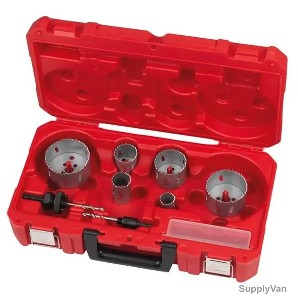 Milwaukee Contractor Hole Saw Set, 4932464719, Bi-Metal, 10 Pcs/Set