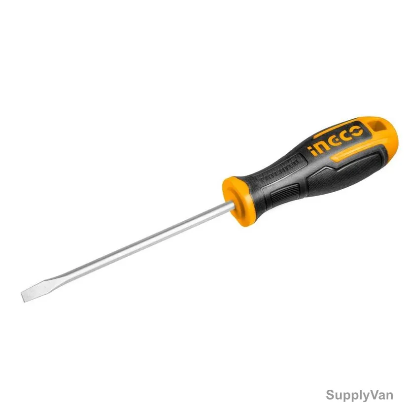 Ingco Slotted Screwdriver, HS686150, S2 Steel, SL6.5 Tip Size x 150MM Length
