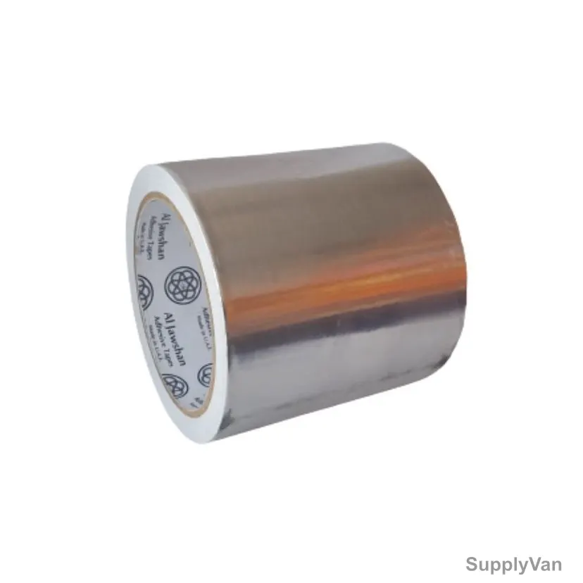 Al Jawshan Aluminium Foil Tape, JAW048, 4 Inch x 20 Yards, Silver, 12 Rolls/Carton