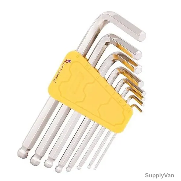 Ingco Professional Folding Hex Key Set, HHK14081, CrV Steel, 2-8MM, 8 Pcs/Set — image 1