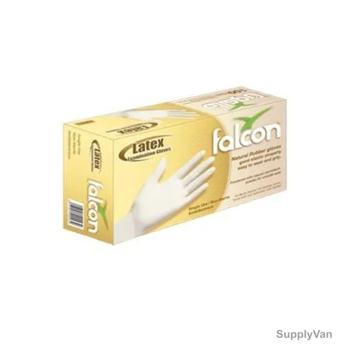 Falcon Powdered Latex Examination Gloves, THPPW016, L, White, 1000 Pcs/Pack