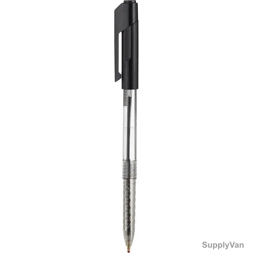 Deli Ball Point Pen With Low Viscosity Ink, EQ01120, 1.0MM, Black, 50 Pcs/Pack