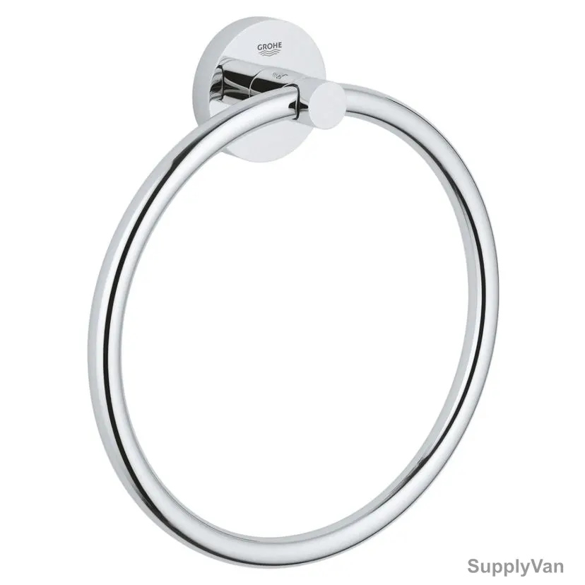Grohe Wall Mounted Towel Ring, 40365001, Metal, 108CM Dia x 201CM Height, Chrome — image 1