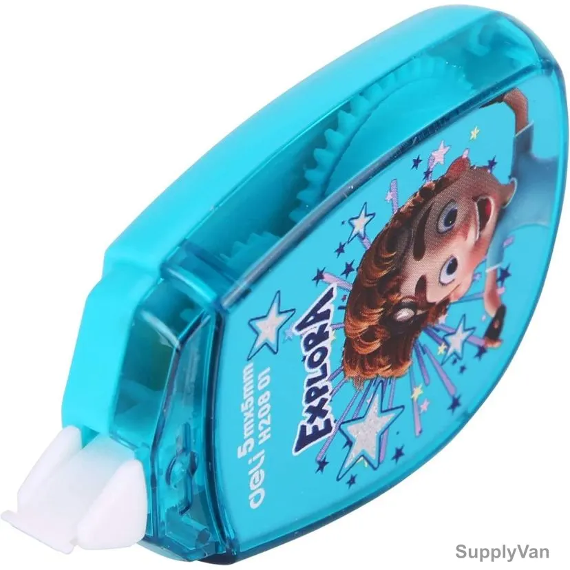 Deli Correction Tape, EH20801, 5MM Width x 5 Mtrs Length, Blue