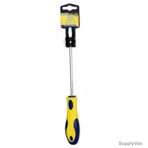 Tata Agrico Slotted Screw Driver, SSH008-SSHN08, Stainless Steel, 6 x 200MM